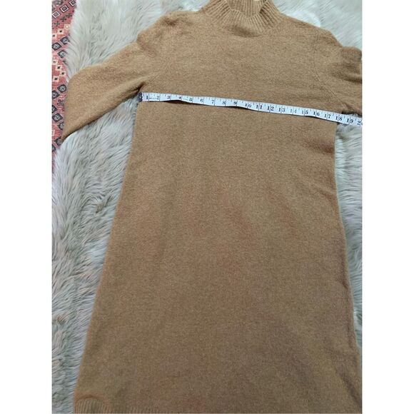 J. Crew Mockneck Sweater-Dress in Extra-Soft Yarn Heather Camel Size Medium - Picture 9 of 10